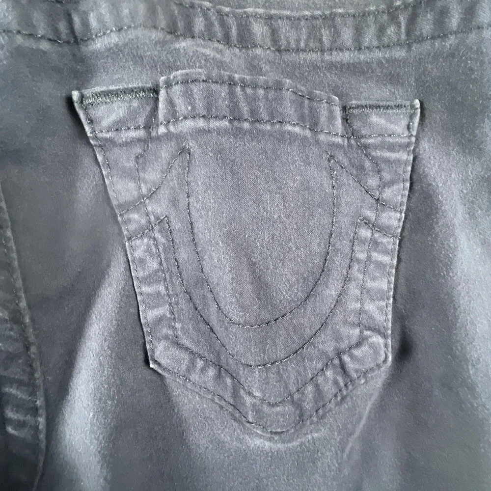 VINTAGE Y2K TRUE RELIGION BASIC NAVY STRAIGHT LEG BAGGY STYLE PANTS‎ Size 33x30